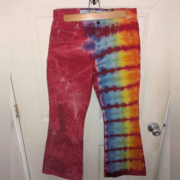 Mudd Pants - Vintage Mudd Jeans Tie Die Colorful Tie-Dye Flare Corduroy Jeans